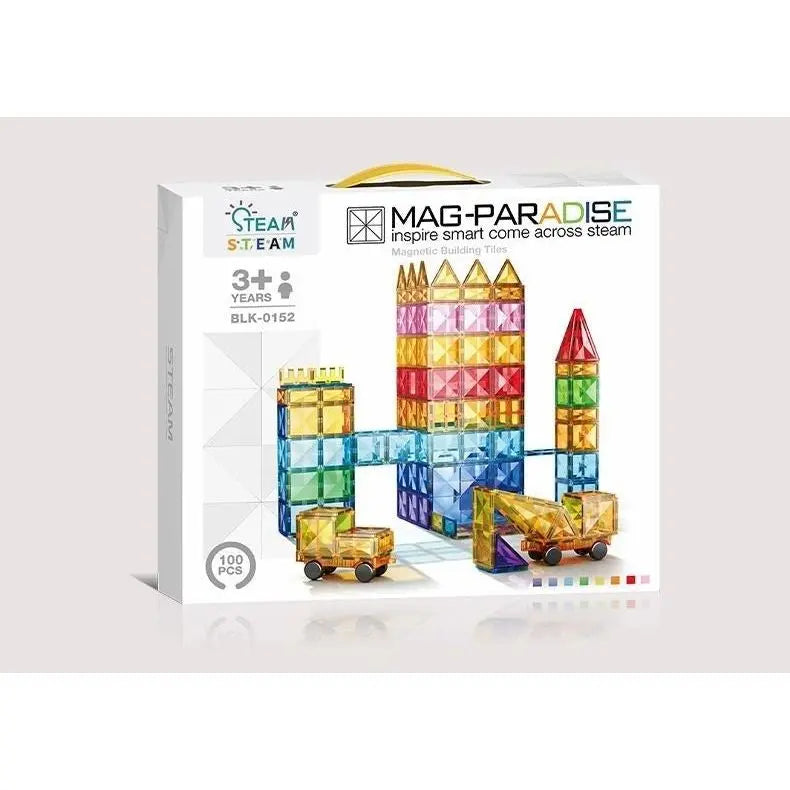 3D Premium Magnetic Building Tiles 100 Pieces