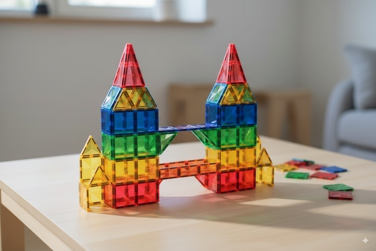 3D Magnetic Building Tiles 40 Pieces