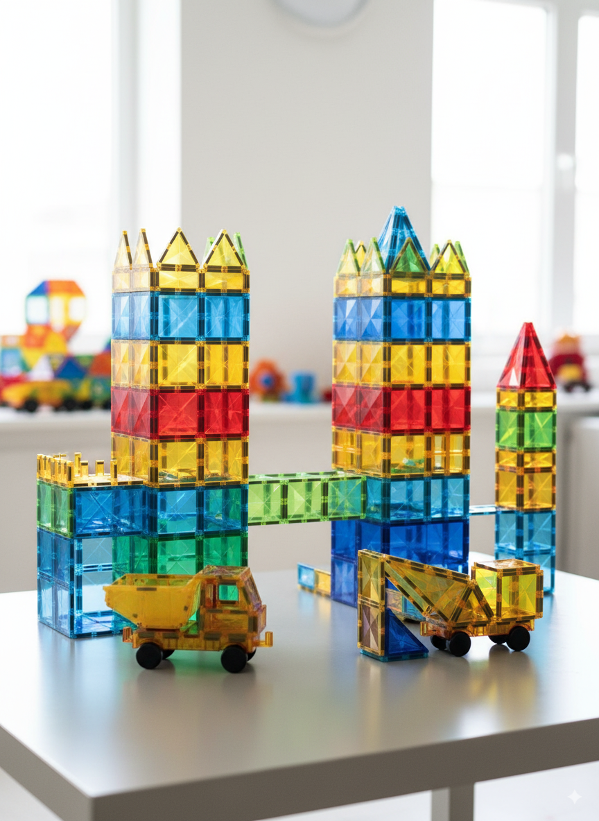 3D Premium Magnetic Building Tiles 100 Pieces